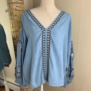 Zara Boho Embroidered top NWT size medium